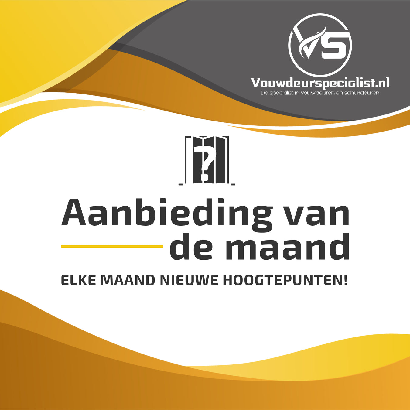 Aanbieding vouwdeur van de maand