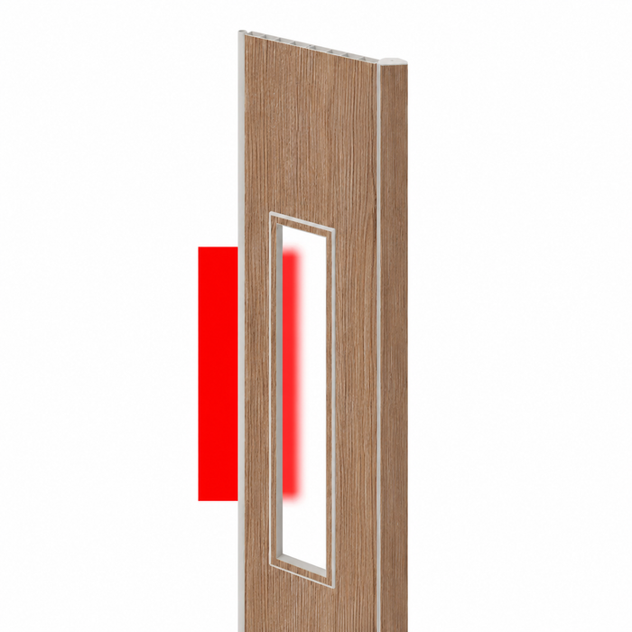 Extra lamel met glas voor Maya vouwdeur ceder