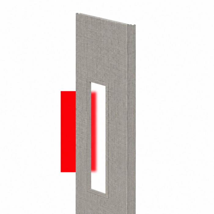 Extra lamel met glas voor Maya vouwdeur grijs