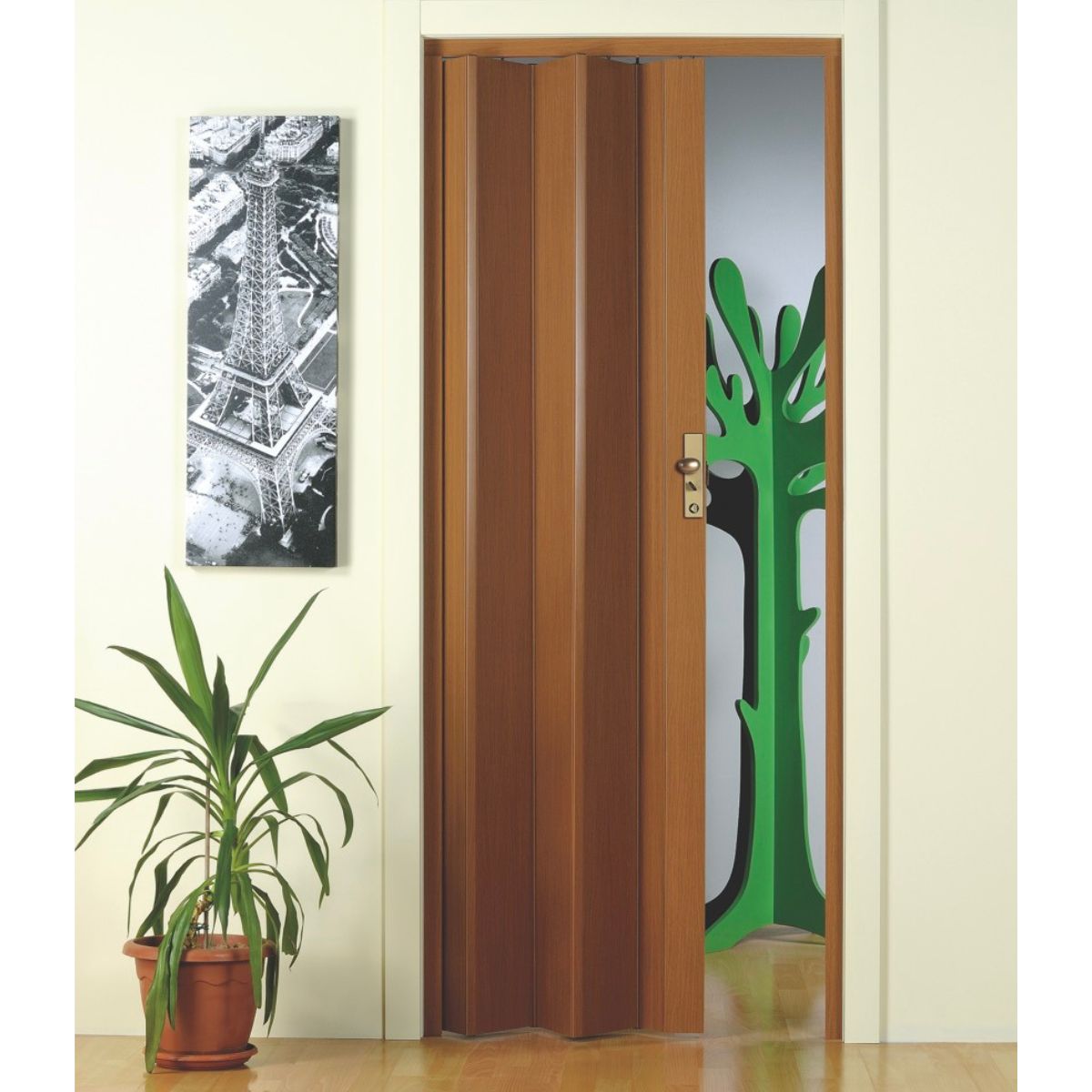 Fortesrl Maya vouwdeur zonder glas in kleur donker bruin BxH 83x214 cm