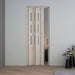 Fortesrl Maya Cedro vouwdeur met gesatineerd glas 83x214 cm – PVC vouwdeur in warme ceder houtlook voor binnen