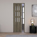 Fortesrl Maya donker hout vouwdeur met gesatineerd glas 83x214 cm – ruimtebesparende harmonicadeur met houtlook