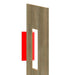 Extra lamel met glas voor Maya vouwdeur donker cognac eiken